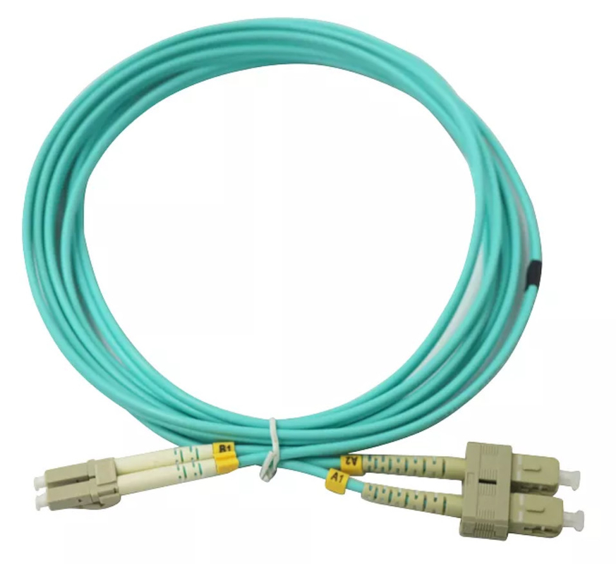 3.0mm Optikmeter LC des Faser-OM3 Verbindungskabel-3 Duplex-Faser-Optikflecken-Kabel Sc zum in mehreren Betriebsarten