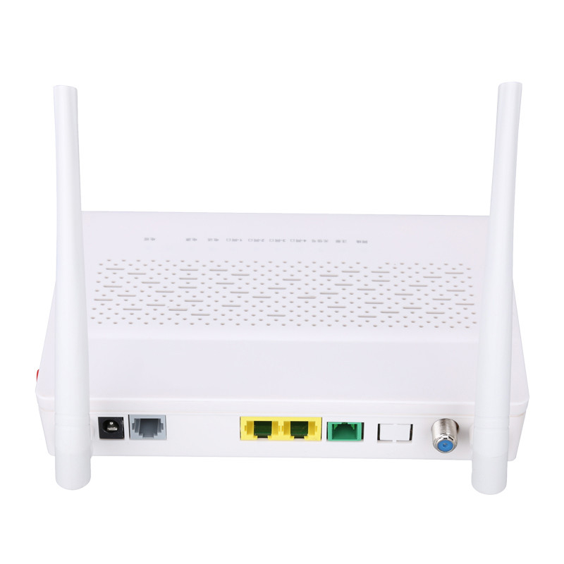 2.4GHz multi Funktion XPON ONU 1FE 1GE WIFI TÖPFE CATV weißes Farbe-FTTH ONU Ontario