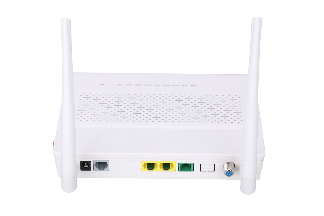 2.4GHz multi Funktion XPON ONU 1FE 1GE WIFI TÖPFE CATV weißes Farbe-FTTH ONU Ontario