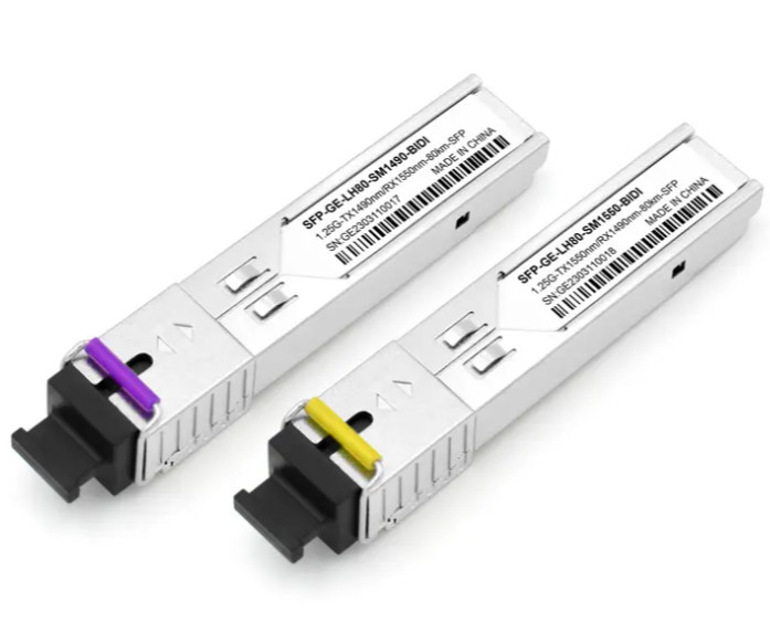 Faser-Optiktransceiver 1490/1550nm 1.25G 80km SFP Sc-Verbindungsstück BIDI Soem-Hersteller