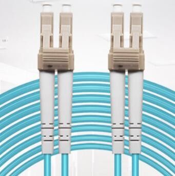 Aqua Multimode Fiber Patch Cord, Duplexverbindungskabel OM3 LC LC