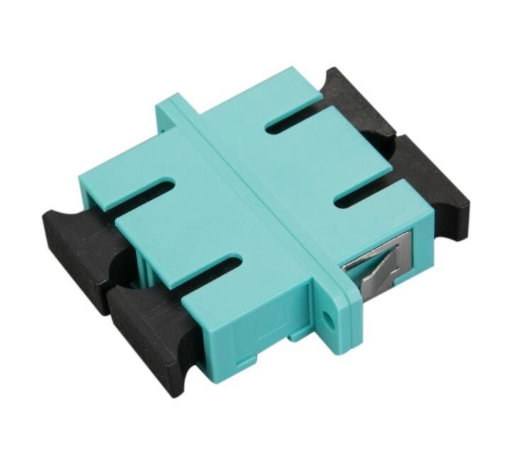 Schweißens-Metall Faser-Optiknetz-Adapter-Aqua Sc Millimeter OM3 DX mit Flansch
