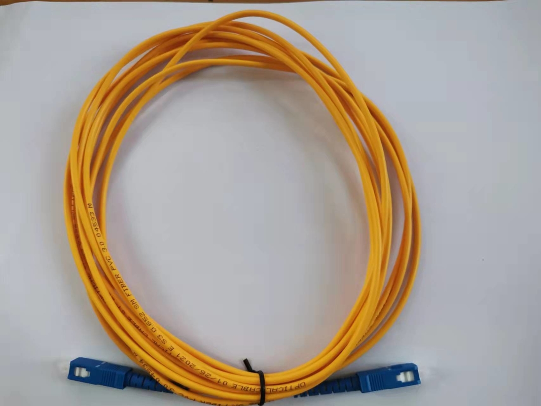 5m PVC-Faser-Optikverbindungskabel-Simplexbetrieb Singlemode Durchmesser Sc UPC 3.0mm