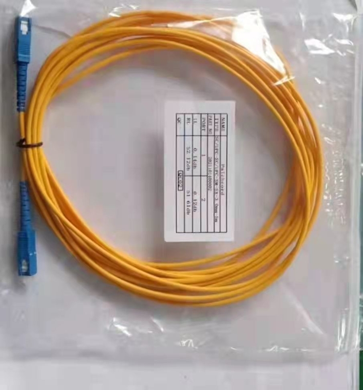 5m PVC-Faser-Optikverbindungskabel-Simplexbetrieb Singlemode Durchmesser Sc UPC 3.0mm