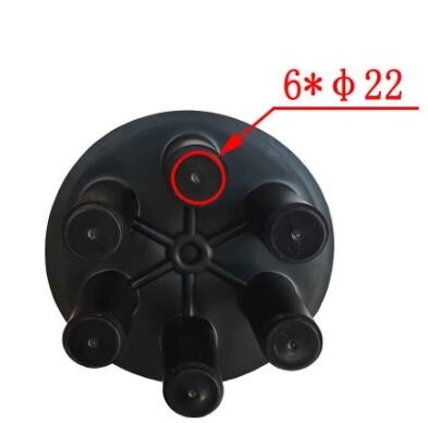 6 Hafen-Lichtwellenleiter-Gelenk-Schließung 24F 48F 72F 96F pp. PC-ABS materielle schwarze Farbe