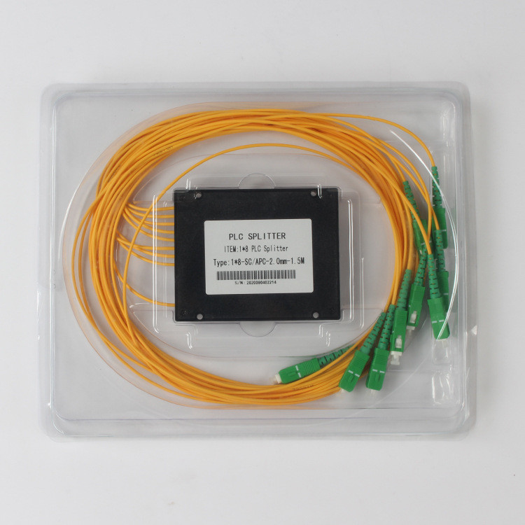 2.0MM Faser-Optikteiler 1 x 8 Kasten-Niederlassung 1.5Meter PLC-Teiler Sc APC
