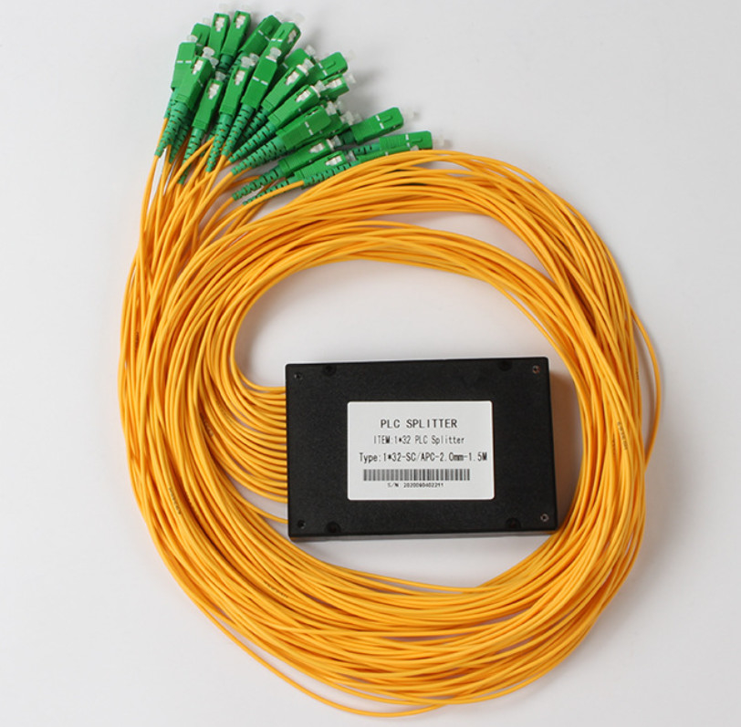 Teiler-Glasfaser Sc APC 1x32 für 2.0MM Zöpfe 1260nm - Länge der Arbeits-1650nm